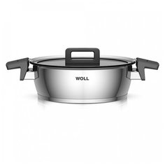 Сотейник Woll Concept 824NC, 24 см, с крышкой, стальной/серый