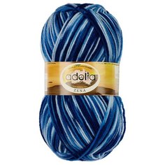 Пряжа Adelia "ZENA" 100% акрил №81 св.голубой,т.голубой,синий - 5 мотков по 100 г