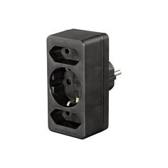 Адаптер-переходник Hama H-47689 (3 розетки) черный