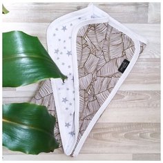 Плед Mjolk Palm Tree 74215 80х80 белый/коричневый