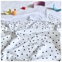 Плед Mjolk Горошки 80х80 см белый/черный/серый