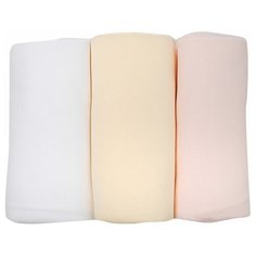 Многоразовые пеленки Little Me тонкий трикотаж 90х120 набор 3 шт. розовый/ белый 3 шт. 1 шт.