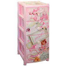 Бельевой комод Альтернатива Girl М1999 розовый Alternativa