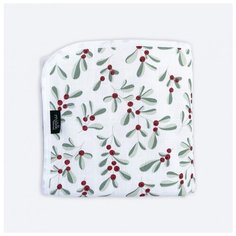 Одеяло Mjolk Брусника 100х75 см белый/зеленый/красный