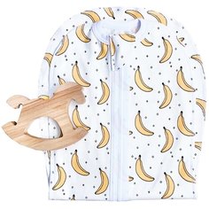 Многоразовые пеленки Mjolk Бананы 68р. белый/желтый