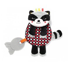 Развивающая игрушка BabyOno Енот Felix, черный/серый