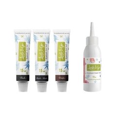 Lash&Go Набор для окрашивания бровей 3 цвета + оксид 90мл №1 черный/ №2 иссиня-черный/№3 коричневый