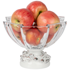 Фруктовница-конфетница Oliva Branch Silver Bogacho