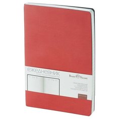 Ежедневник недатированный А5, 136л, MEGAPOLIS FLEX красный 3-531/10 Bruno Visconti