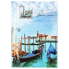 Блокнот А6,96л,клетка,7БЦ,глянцевая ламинация венецианские гондолы 96-4519 3 штуки Проф Пресс