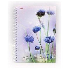 Бизнес-тетрадь А5,120л,кл,гребень,7БЦ,глянц.ламинир. Васильки 120-8118 2 штуки Проф Пресс
