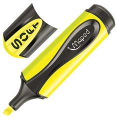 Маркер текстовыделитель Maped ultra soft мягкий наконечник 1-5 мм желтый 3 штуки