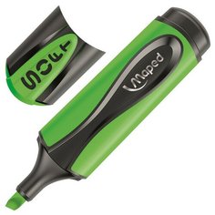 Маркер текстовыделитель Maped ultra soft мягкий наконечник 1-5 мм зеленый 3 штуки