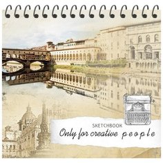 Скетчбук А6+,80л,спираль,обл.7БЦ,матов.ламин. Прекрасный город 80-9188 2 штуки Проф Пресс