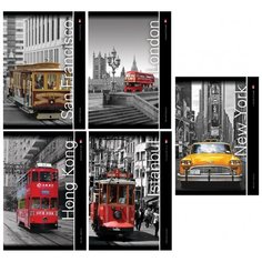 Блокнот А4,40л,клетка,гребень,города(3-40-083 Д) 3 штуки Альт