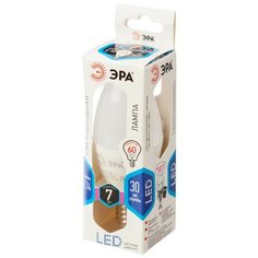Лампа светодиодная Эра 7W E14 4000k нейт.бел.свеча LED B35-7W-840-E14 2 штуки ERA