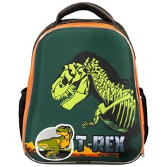 Ранец №1School Basic T-Rex, 2 отд., ортопед. Cпинка, светящийся кант