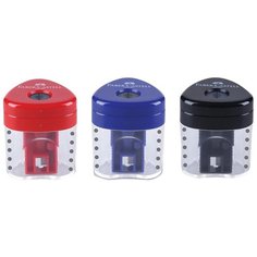 Точилка Faber-Castell Grip 1834, 1 отверстия, контейнер, ассорти