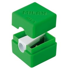 Точилка Milan CUBIC с контейнером, 1 отверстие, цвет в ассорт.