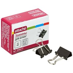 Зажим для бумаг 15мм Attache 12шт/уп Attache, в картонной коробке 4 упаковки