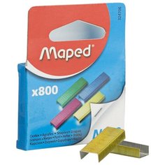 Скобы для степлера №10 MAPED цветные (2-20 лист) 800 шт в уп европодвес 2 штуки