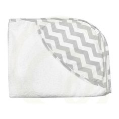 Полотенце-уголок Топотушки махра серый зигзаг 100x75 см М5-8