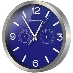 Часы настенные электронные BRESSER MyTime ND DCF Thermo/Hygro blue