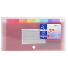 Папка органайзер конверт на кнопке Exacompta 55398E 7 отд. 260x140 мм