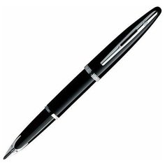 Ручка перьевая Waterman "Carene Black Sea St" цвет чернил синий цвет корпуса черный серебро