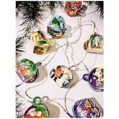 Гирлянда Picn Mix Легенда о Дедах Морозах разных стран мира, 10 ламп, RGB/белый провод