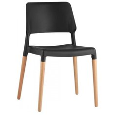 Стул BISTRO, черный с деревян. ножками Stool Group