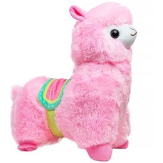 Мягкая милая плюшевая игрушка Альпака 35 см, розовый Welly Well