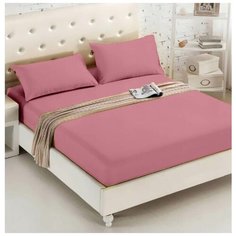 Простыня Nova Сатин, 240x260 см, брусничного