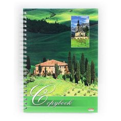 Бизнес-тетрадь А5,120л,кл,гребень,7БЦ,глянц.ламинир. Пастораль 120-8116 2 штуки Проф Пресс
