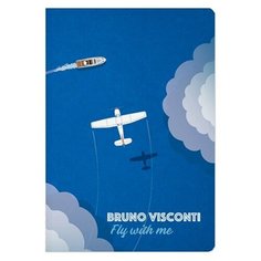 Тетрадь общая А5,40л,кл,скрепка Bruno Visconti FLY WITH ME 7-40-001/45 2 штуки