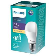 Лампа светодиодная Philips ESS LED Bulb 9W E27 3000K 230V 1CT 2 штуки
