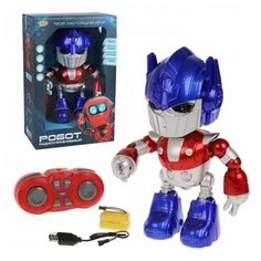 Робот р/у, свет, звук, в комплекте: аккум., USB шнур, эл.пит.АА*2шт.не вх.в комплект, коробка Наша Игрушка