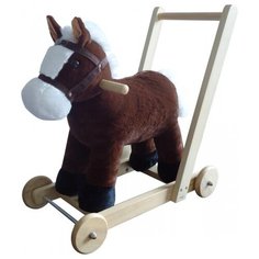 Ходунки-каталка Лошадка, 53 см, плюш, (звук) Наша Игрушка