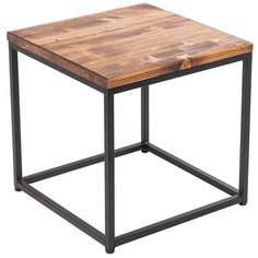 Журнальный стол ilwi черный/светло-коричневый из стали и дерева в стиле лофт высотой 50 см