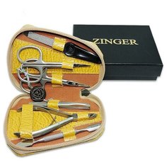 Маникюрный набор Zinger 7103 SM, на молнии, 6 предметов (трапеция)