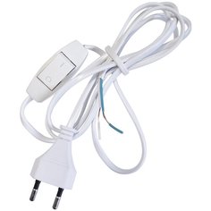 04-32(ШВВП) Шнур сетевой для бра с выключателем, 1,8 м, белый. Apeyron Electrics