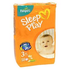 Pampers подгузники Sleep&Play 3 (4-9 кг), 58 шт.