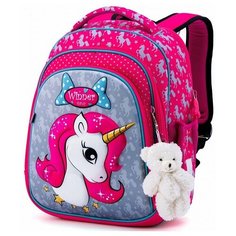 Ранец Winner One 5003 + брелок мишка в подарок для девочки