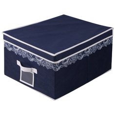 Короб для хранения "Кружево", Д400 Ш300 В250, индиговый Handy Home