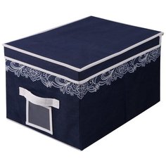 Короб для хранения "Кружево", Д500 Ш400 В250, индиговый Handy Home