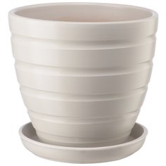 Керамический горшок с подставкой, 2,4л., Д175 Ш175 В165, серый Вещицы