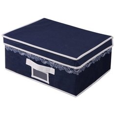 Короб для хранения "Кружево", Д400 Ш300 В160, индиговый Handy Home