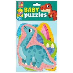 Мягкие пазлы Vladi Toys Baby puzzle "Динозавры" 4 картинки, 12 эл., VT1106-91