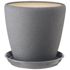 Керамический горшок Грация с подставкой, 4,5л., металлик Вещицы
