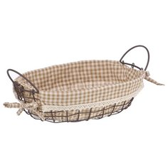 Корзина стеллажная овальная с ручками "Решетка", Д300 Ш200 В90, коричневый Handy Home